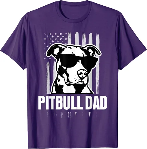 Vista 39 de Pitbull Dad - Camiseta para hombre con orgullo American Pit Bull Dog, Negro, S