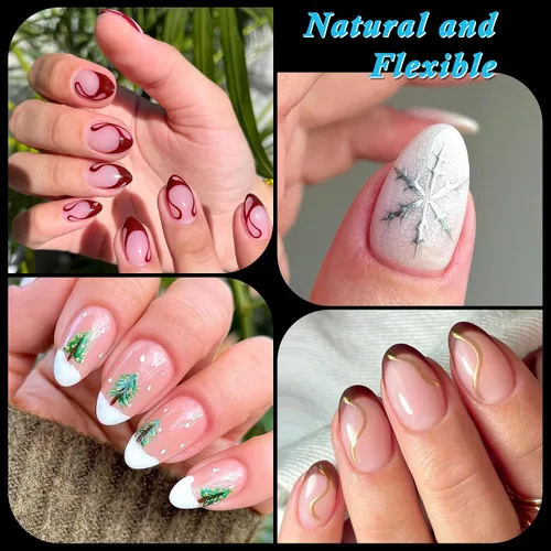 Vista 6 de 240 piezas de puntas de uñas de gel extra cortas de almendra, uñas postizas de almendra claras, XS, puntas de uñas cortas de almendra, uñas