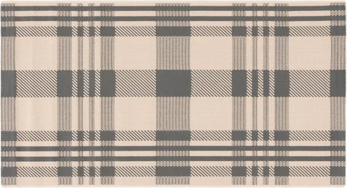Vista 58 de SAFAVIEH Alfombra Lavable para Exteriores Colección Courtyard - 2'3" x 4', Beige y Azul, Patrón a Cuadros, No Desprende Pelusa y Fácil Limpieza