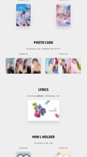 Vista 3 de EL7Z UP 7+UP Contenido del primer mini álbum+tarjeta fotográfica+pegatina+seguimiento sellado ELZZ UP (versión aleatoria PLVE)