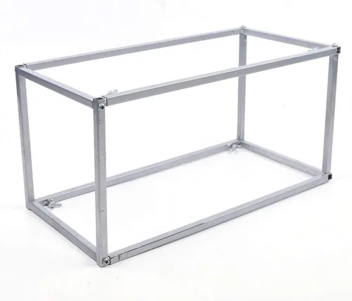 Vista 4 de Columna de jarrón de metal para suelo, 11 piezas de centro de mesa geométricas para mesas de 15.74 pulgadas de alto, jarrón rectangular de flores