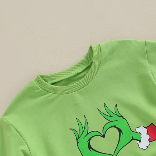 Vista 5 de MERSARIPHY Ropa de Navidad para bebé, sudadera para bebé, niño, niña, mameluco de Papá Noel para bebé, trajes de otoño e invierno
