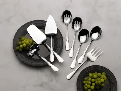 Vista 7 de Gourmet Basics by Mikasa 5181046 Kaylee Juego de 8 piezas de acero inoxidable para servir