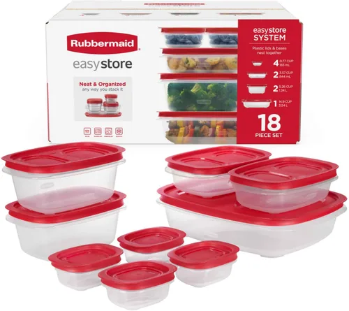 Vista 11 de Rubbermaid Contenedores de almacenamiento de alimentos de 42 piezas con tapas