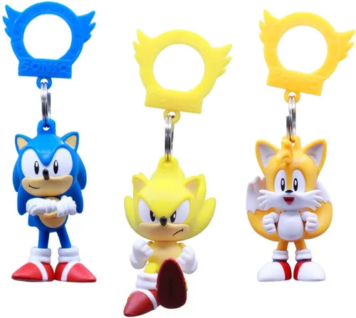 Vista 6 de Just Toys LLC Ganchos para mochila Sonic The Hedgehog, Multi, 4 pulg.