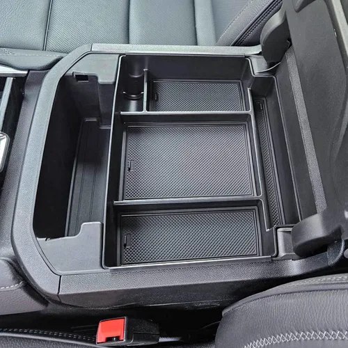 Vista 7 de TOPINSTALL Bandeja de Consola Deslizante Eléctrica Compatible con Accesorios Chevy Tahoe/Suburban/GMC Yukon 2021-2026, Organizador de Reposabrazos