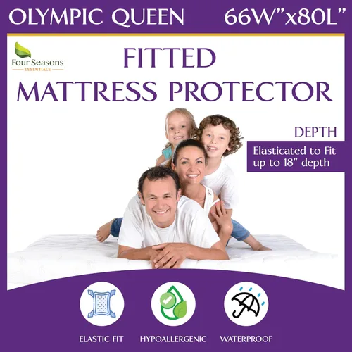 Vista 12 de Protector de colchón acolchado de tamaño individual, protector de colchón impermeable ajustable, cubrecolchón con parte superior acolchada, funda