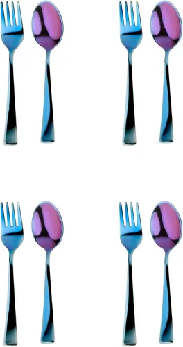 Vista 8 de Ahimsa Juego de utensilios de acero inoxidable para niños, diseño pediatra, cubiertos premium para niños, no tóxicos, aptos para lavavajillas