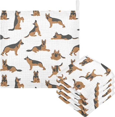 Vista 17 de Toallas de algodón para bebé, toallas de baño unisex para recién nacidos, toallitas naturales para piel delicada, 11.8 x 11.8 pulgadas, paquete de 5