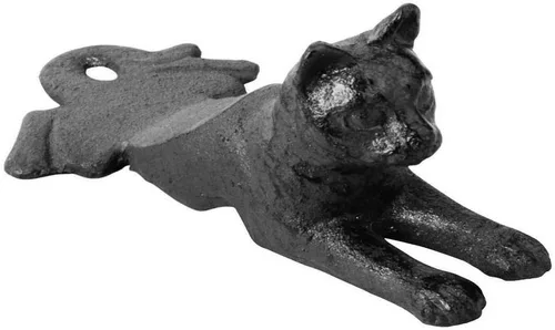 Vista 2 de Esschert Design Puerta Cuña Gato, Negro, 2.5''H (LH130)
