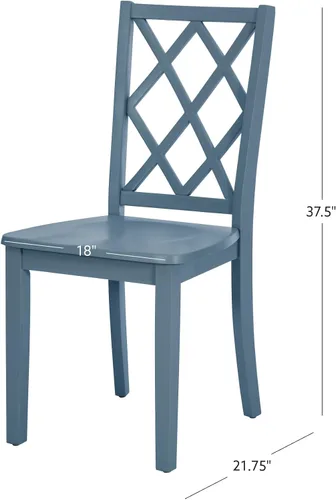 Vista 2 de Powell Silla auxiliar de comedor Conolly Blue Graphite
