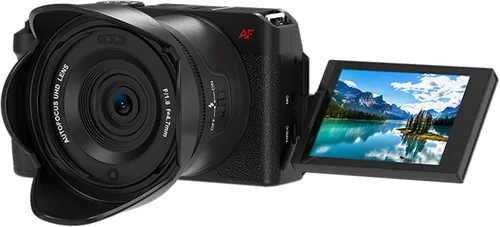 Vista 2 de Ordro Cámara digital D130 5K para fotografía Cámara de vlogging de enfoque automático de 56 MP Cámara digital con zoom de 18X Pantalla