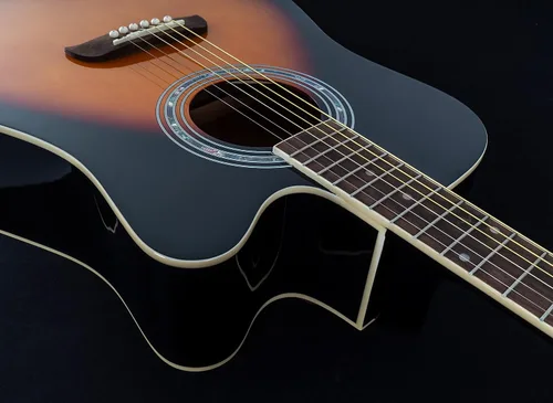Vista 6 de Oscar Schmidt Guitarra acústica de 6 cuerdas, derecha, Vintage Sunburst (OD45CEVSB-W)