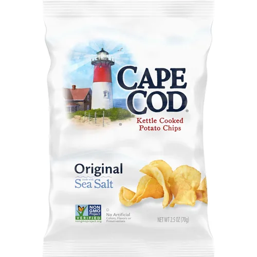 Vista 15 de Cape Cod Papas fritas, papas fritas cocidas en hervidor original, 8 onzas