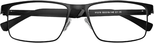 Vista 2 de Dollger Gafas de bloqueo de luz azul para hombres, gafas de juegos de computadora, rectangular, marco de metal, antifatiga ocular, protección ocular