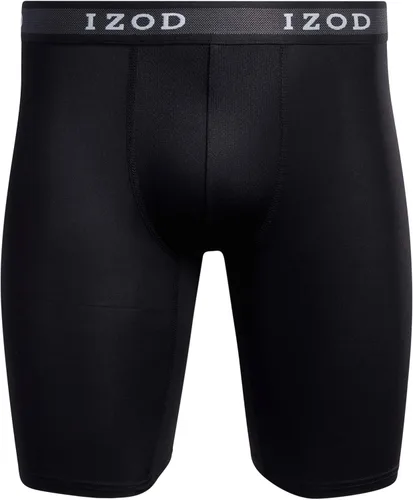 Vista 3 de IZOD Ropa interior para hombre Calzoncillos tipo bóxer de pierna larga (paquete de 10)