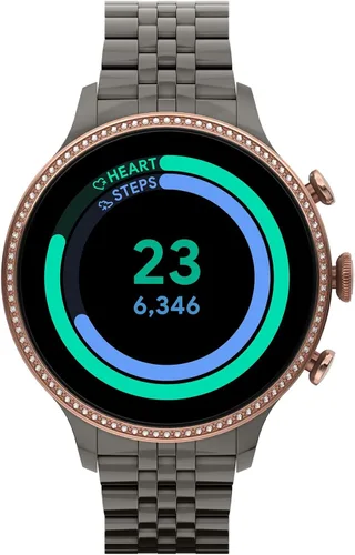 Vista 9 de Fossil - Reloj inteligente con pantalla táctil Gen 6 con altavoz para mujer medición de frecuencia cardíaca oxígeno en sangre GPS pagos sin contacto