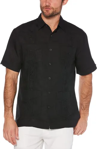Vista 4 de Cubavera Camisa Guayabera bordada de manga corta para hombre