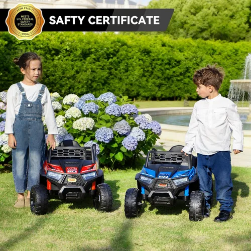 Vista 7 de TOBBI Coche de 4 ruedas con pilas para niños, juguete eléctrico para niños Rojo