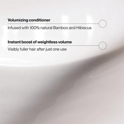 Vista 3 de Suave Acondicionador voluminizador de bambú e hibisco, para cabello fino y plano, sistema probado en salón para aumentar el volumen y el cuerpo