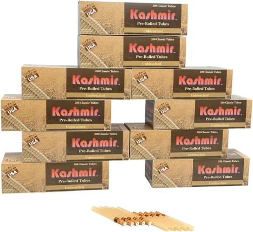 Vista 7 de Kashmir Tubos de cigarrillos – 200 unidades tamaño King – Tubos sin blanquear tamaño King 3.307 in con filtro de estrella – Desprendimiento suave