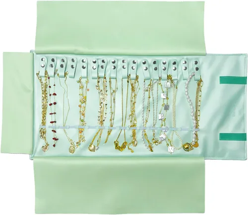 Vista 29 de UnionPlus Travel Necklaces Roll Organizer Anti-Tangle Air Blue Azul aire