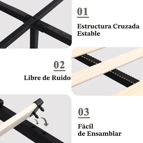 Vista 6 de Feonase - Base de cama tapizada tamaño matrimonial, 4 cajones para almacenar, puerto tipo C y USB, estación de carga, cabecera con respaldo capitoné