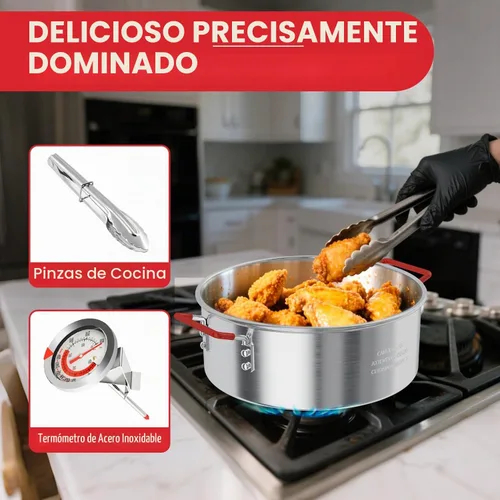Vista 3 de Freidora de pescado de propano para exteriores de 10 cuartos Quemador de propano de 50,000 BTU