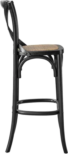 Vista 6 de Modway Taburete Gear Bar en Negro, 19 x 17.5 x 43.5