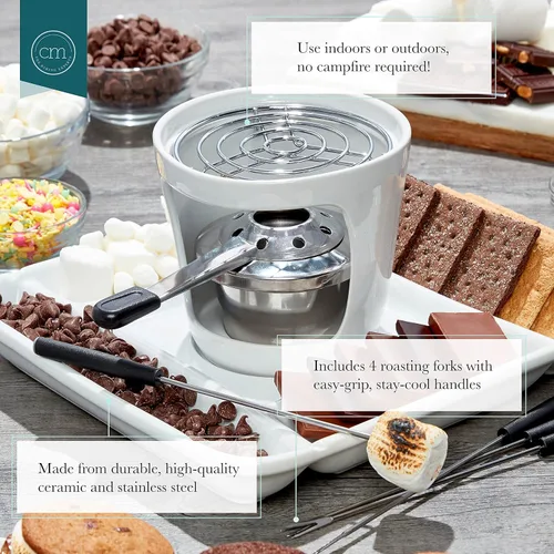 Vista 5 de Chicago Metallic Smores Maker, Blanco Pequeño
