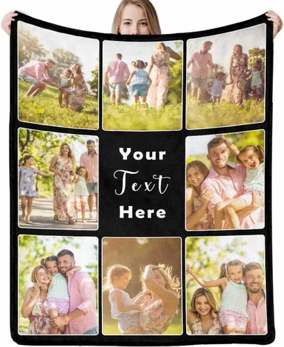 Vista 29 de Artsadd Manta personalizada con foto, mantas personalizadas para papá y abuelo, regalos del Día del Padre, manta conmemorativa para la familia