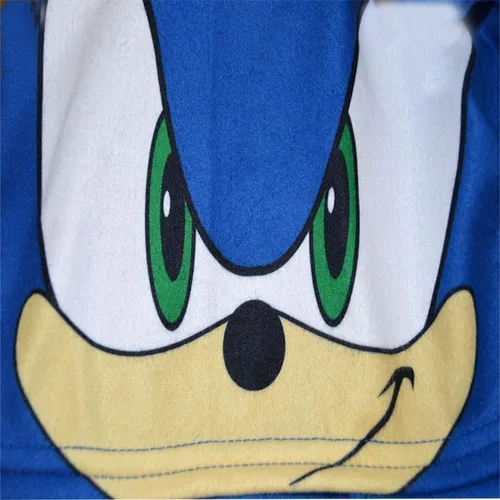 Vista 3 de Komar Kids Sonic the Hedgehog - Pijama tipo mameluco azul para niños