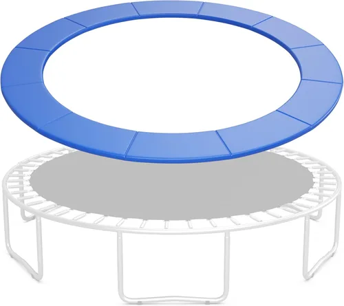 Vista 10 de GYMAX Funda de resorte para trampolín, 8/10/12/14/15/16 pies, almohadilla de seguridad de repuesto para trampolín, impermeable y resistente al