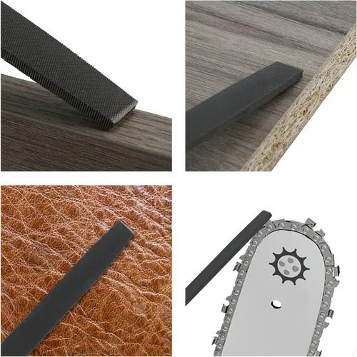Vista 4 de Lima plana de 6 pulgadas de longitud, lima de mano de acero de alto carbono con mango ergonómico para remover, refinar, dar forma y raspar proyectos