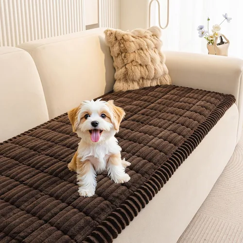 Vista 15 de MEETSKY Fundas de sofá para sofá de 2 cojines, aptas para mascotas, funda de sofá para perros, fundas de sofá de cuero lavables para mascotas
