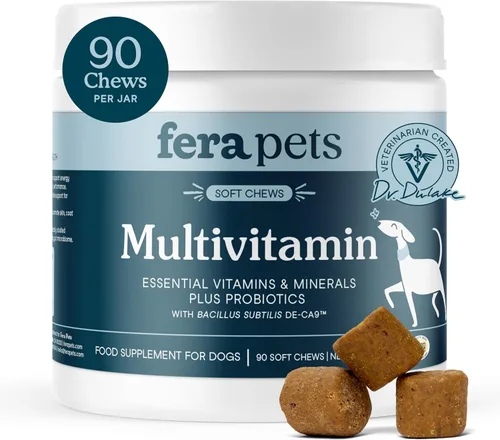 Vista 10 de Fera Pets Gomitas masticables multivitamínicas para perros con glucosamina y probióticos - Vitaminas y minerales esenciales para perros - Promueve