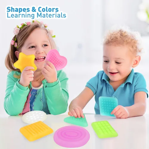 Vista 6 de Juguetes sensoriales esponjosos para niños: Juguetes sensoriales para calmar la calma para niños autistas, niños pequeños con necesidades