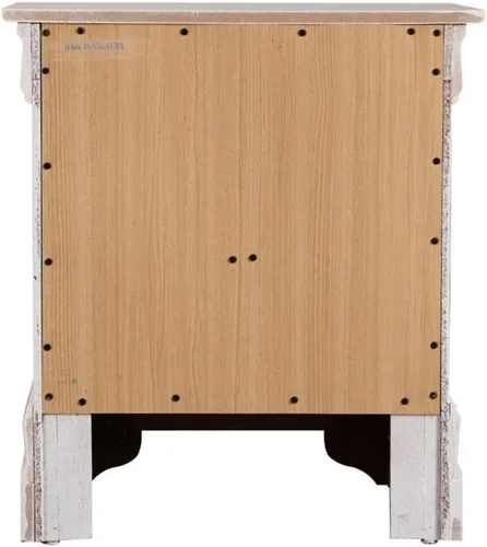 Vista 6 de Glory Furniture Louis Phillipe - Mesita de noche con 2 cajones, color blanco
