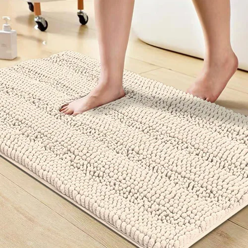 Vista 72 de Turquoize Alfombra de baño de chenilla de lujo para baño, extra absorbente, alfombra de ducha de microfibra antideslizante para baño, alfombra Aqua