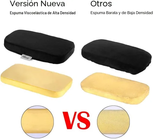 Vista 3 de Aloudy Almohadillas ergonómicas de espuma viscoelástica para silla de oficina, cómodas fundas para reposabrazos de silla de juegos, para codos