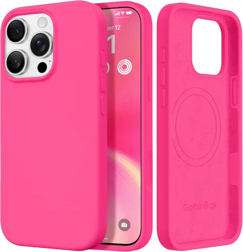 Vista 176 de GolbinBox Funda magnética para iPhone 17, compatible con MagSafe, cubierta de silicona integrada para control de cámara, funda de silicona líquida a