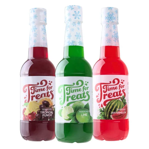 Vista 31 de Time For Treats 3 paquetes de crema de naranja, sangre de tigre, jarabe de uva de 16.9 onzas líquidas por botella para conos de nieve, refrescos