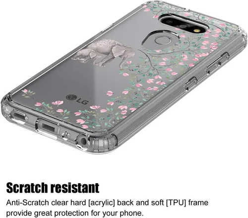 Vista 4 de Funda transparente para LG Aristo 5 / Aristo 5+ / Fortune 3 / Risio 4 / Phoenix 5 / K8X / K31 / Tribute Monarch (5.7 pulgadas, 2020) [Elefante]