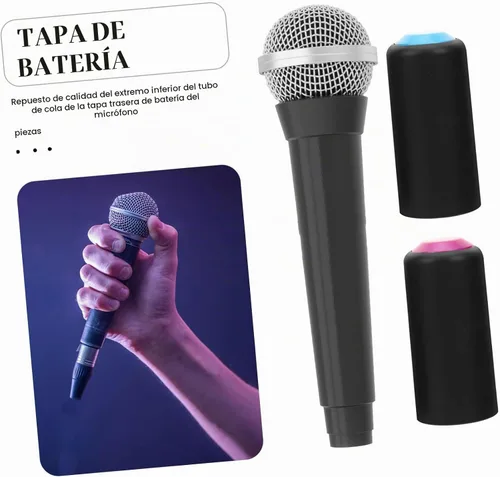 Vista 2 de Mikinona 4 piezas de tapas de batería de micrófono inalámbrico de repuesto para Pgx24 Slx24 Pg58 Mic tapas de batería de plástico Como se muestra
