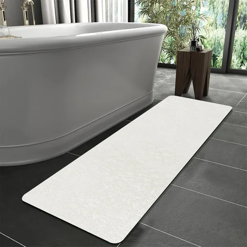 Vista 23 de Tierra de Diatomeas Tapete de Baño Alfombras de Baño Súper Absorbente Secado Rápido Antideslizante Tapete de Baño Delgado Tapetes de Piso de Baño