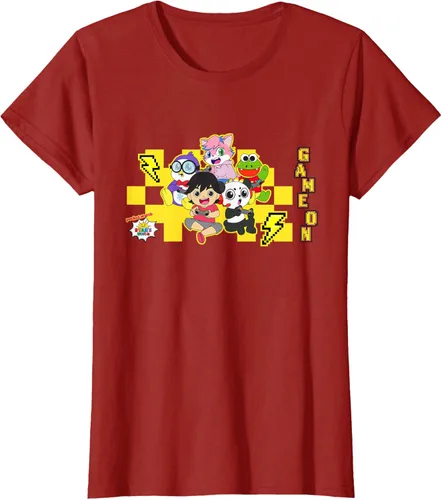 Vista 47 de Ryan's World Game On Characters Camiseta, Negro, S