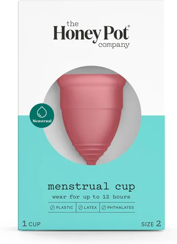 Vista 7 de The Honey Pot Company - Copa menstrual - Protección reutilizable de 12 horas para períodos - Productos naturales de higiene femenina - Talla 1