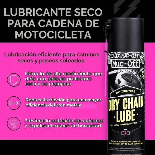 Vista 2 de Muc-Off Lubricante de cadena para clima seco para motocicleta, 13.5 fl oz