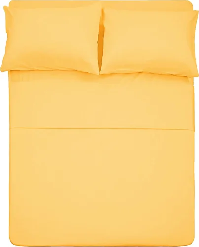 Vista 30 de Juego de sábanas de diseño estampado clásico - Juegos de sábanas con bolsillo profundo ultra suave y transpirable., Microfibra, Celeste (Baby Blue)