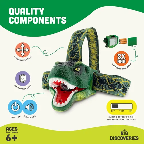 Vista 6 de Dinobryte linterna LED para cabeza